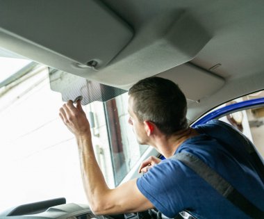 Reverse camera being fitted