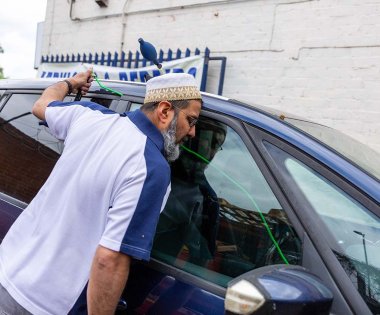 A car being unlocked using specialist equipment