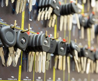 A collection of car keys