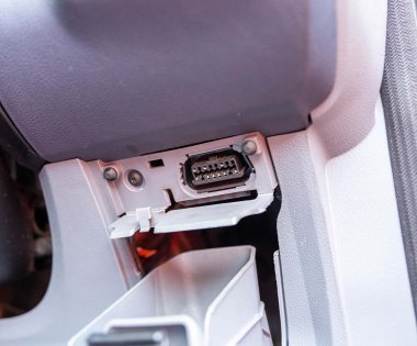 A car being programmed for a key