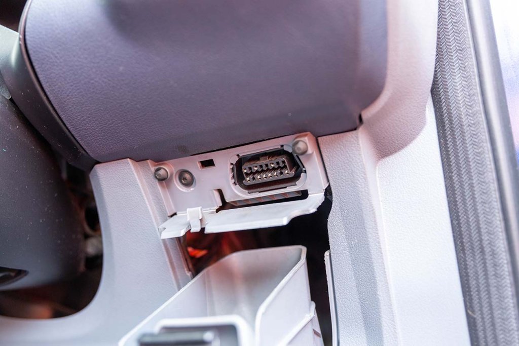 A car being programmed for a key