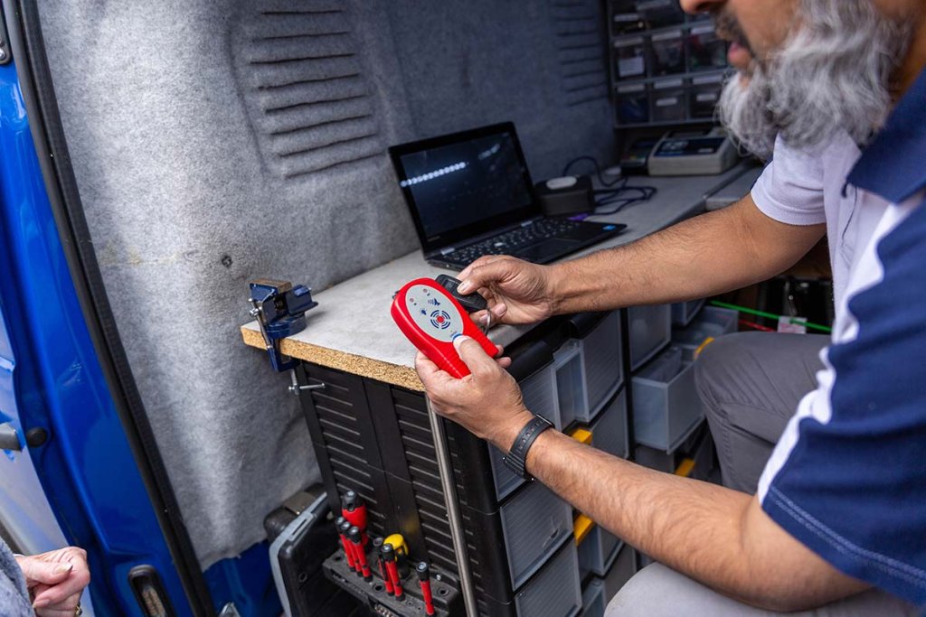 A car fob being repaired