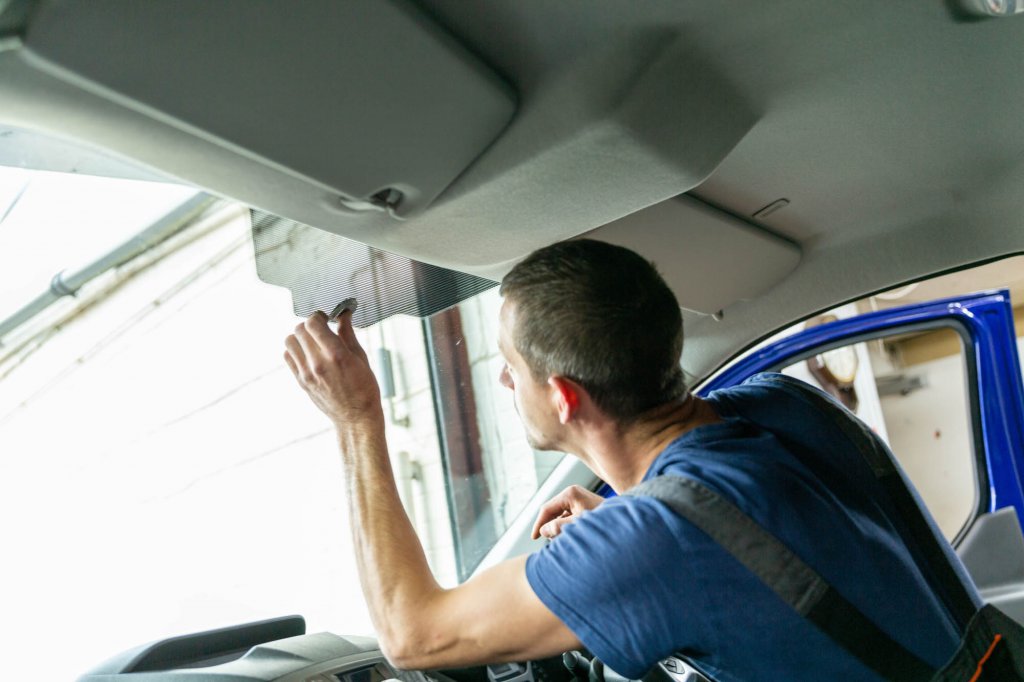 Reverse camera being fitted