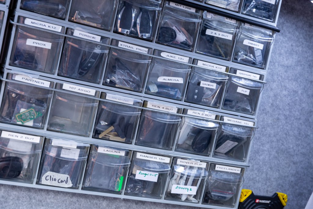Key and fob stock at our Bulwell shop