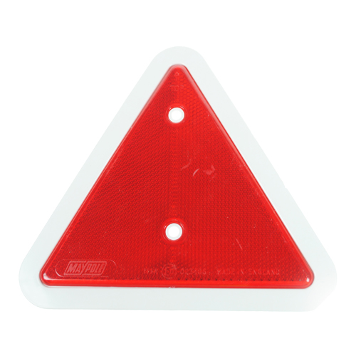 Maypole Trailer Caravan Reflector Triangle Red Amber Rear Safety - Image 2