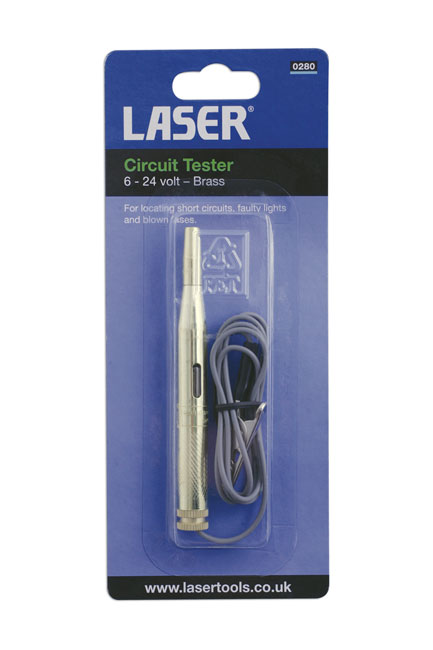 Laser 0280 Automotive Brass Circuit Tester 6V 12V 24V Electrical Test - Image 3