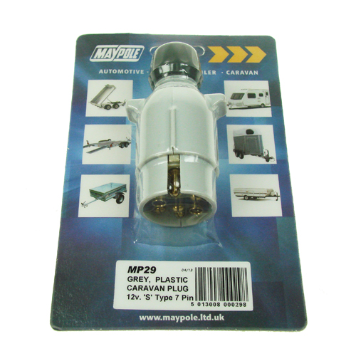 Maypole 12S Type 7 Pin Plastic Plug Trailer Towing Towbar Caravan Electrics