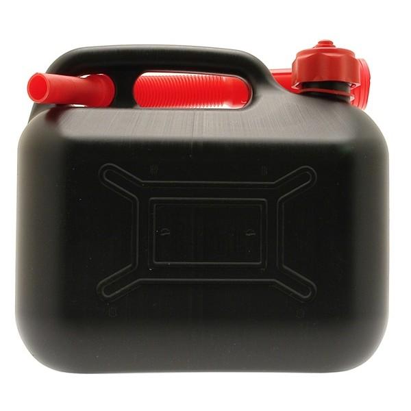 COSMOS 5L Black Plastic Fuel Can Petrol Diesel Emergency