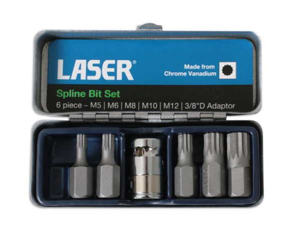 Laser 0592 6pc XZN Triple Square Spline Bit Set Automotive Tool