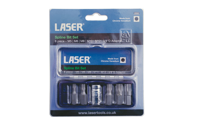 Laser 0592 6pc XZN Triple Square Spline Bit Set Automotive Tool - Image 4
