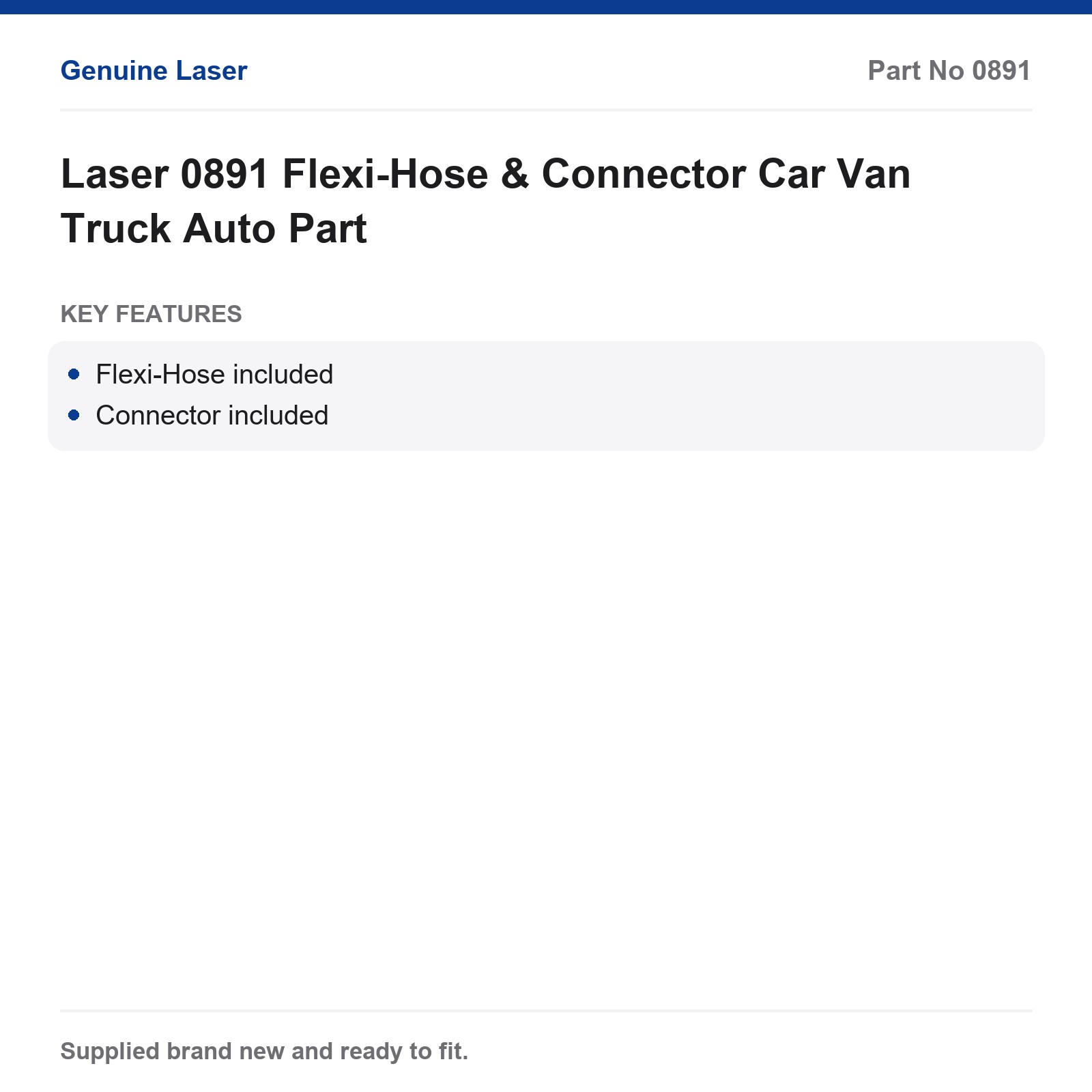Laser 0891 Flexi-Hose & Connector Car Van Truck - Image 2