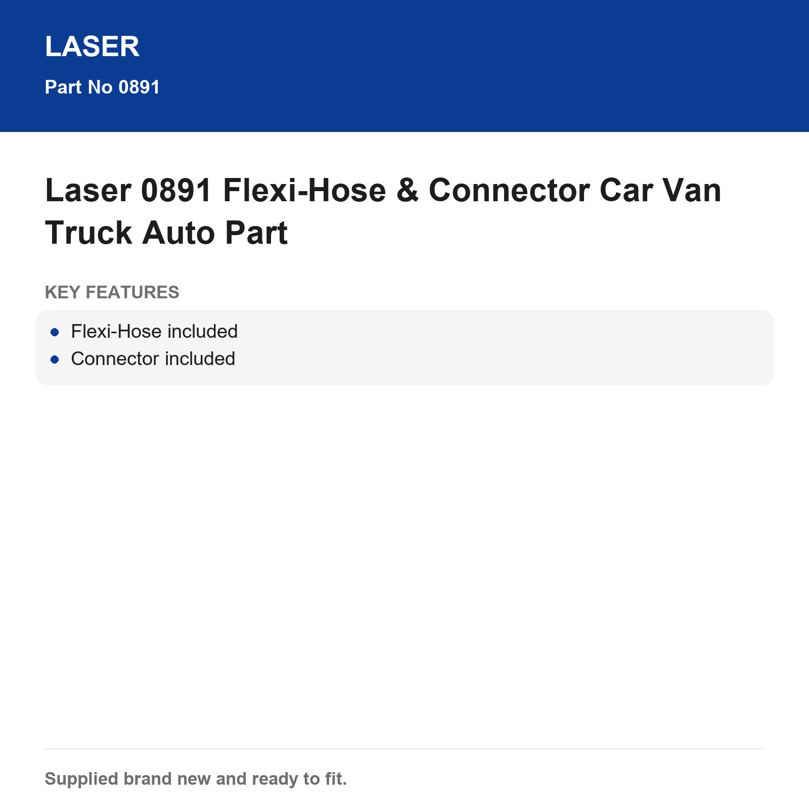 Laser 0891 Flexi-Hose & Connector Car Van Truck - Image 3