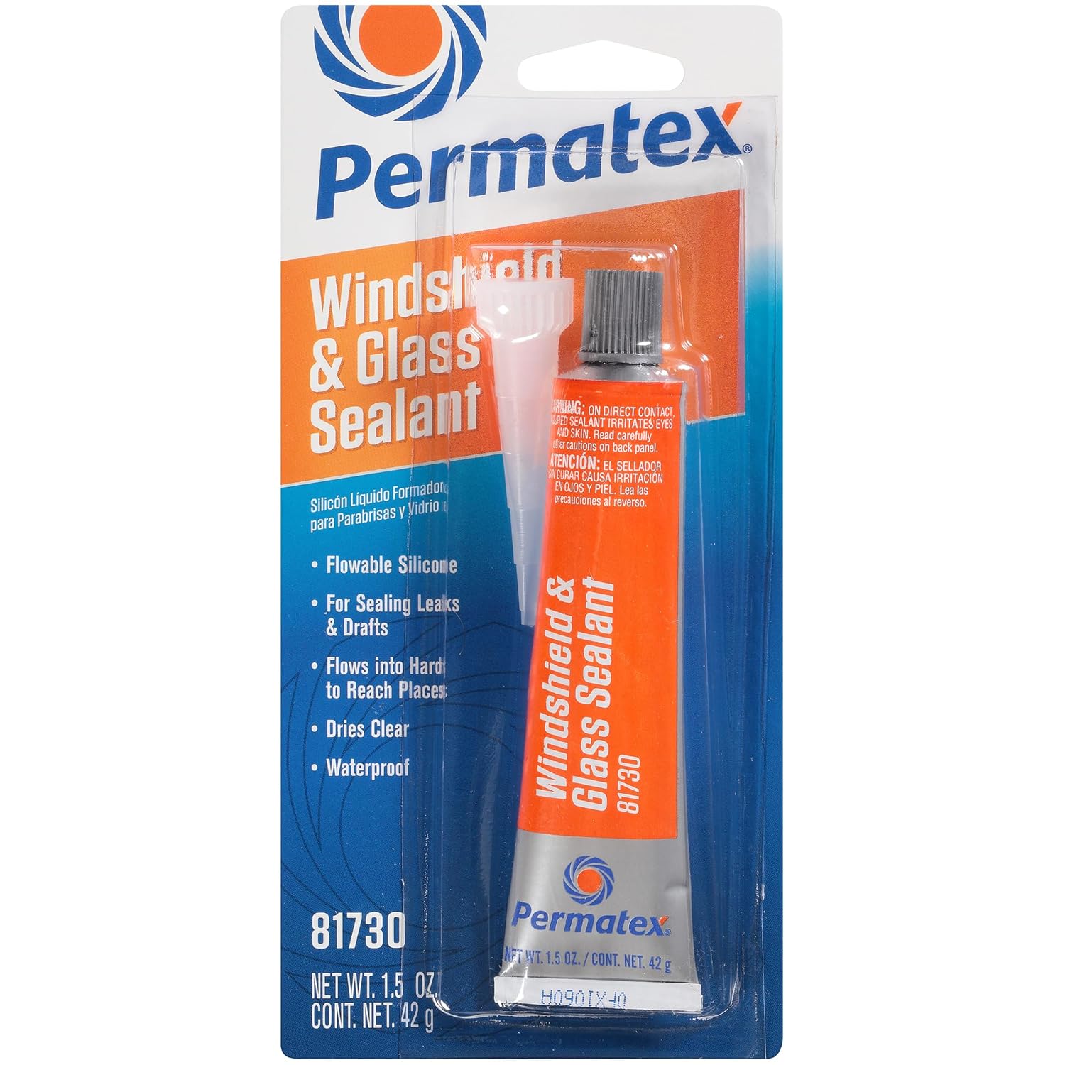 Permatex 81770 Flowable Silicone Windshield Glass Sealer 1.5oz Leak Repair