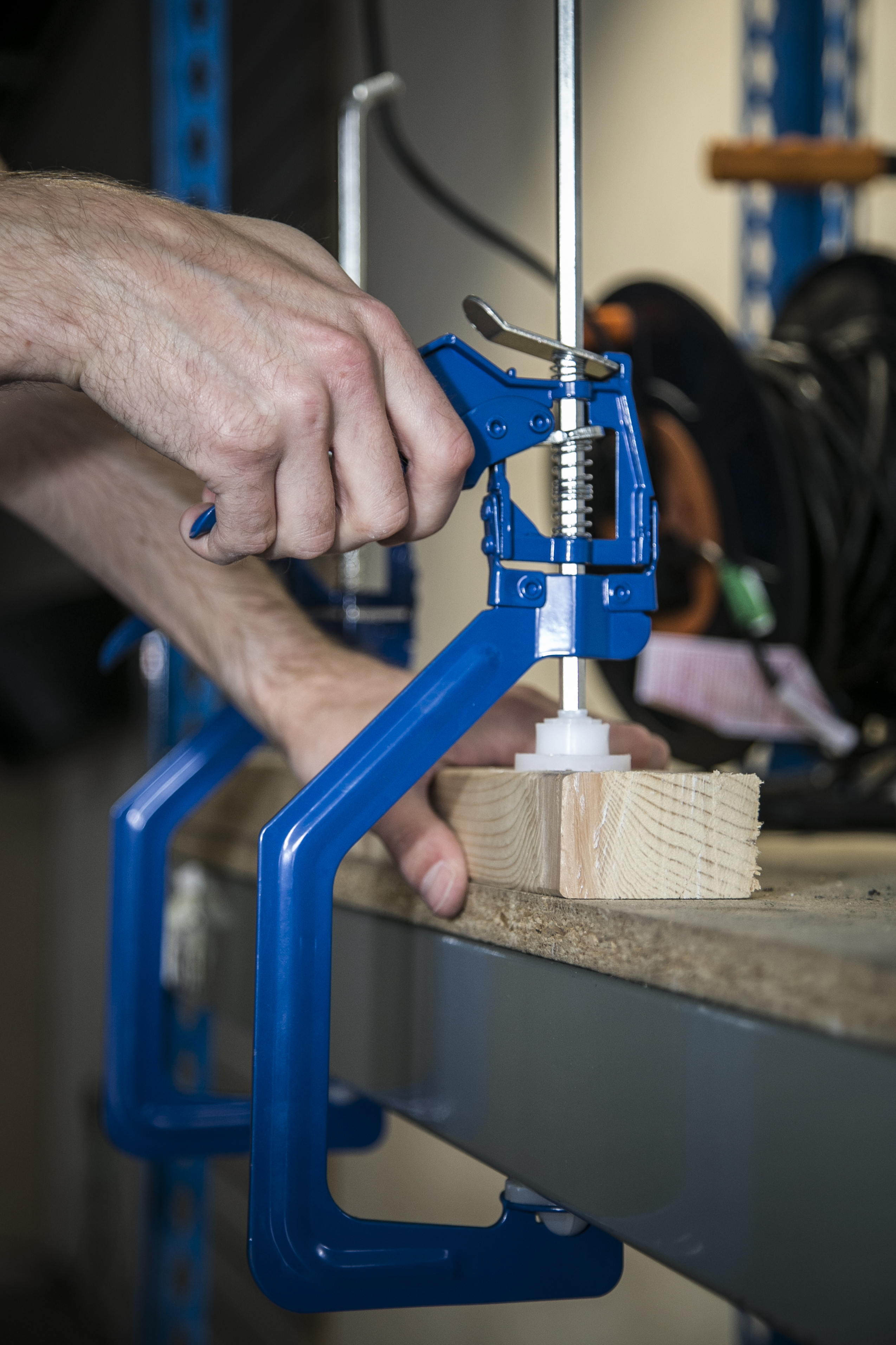 BlueSpot One Handed 150mm (6") Ratchet Clamp Ball Socket Joint - Image 2