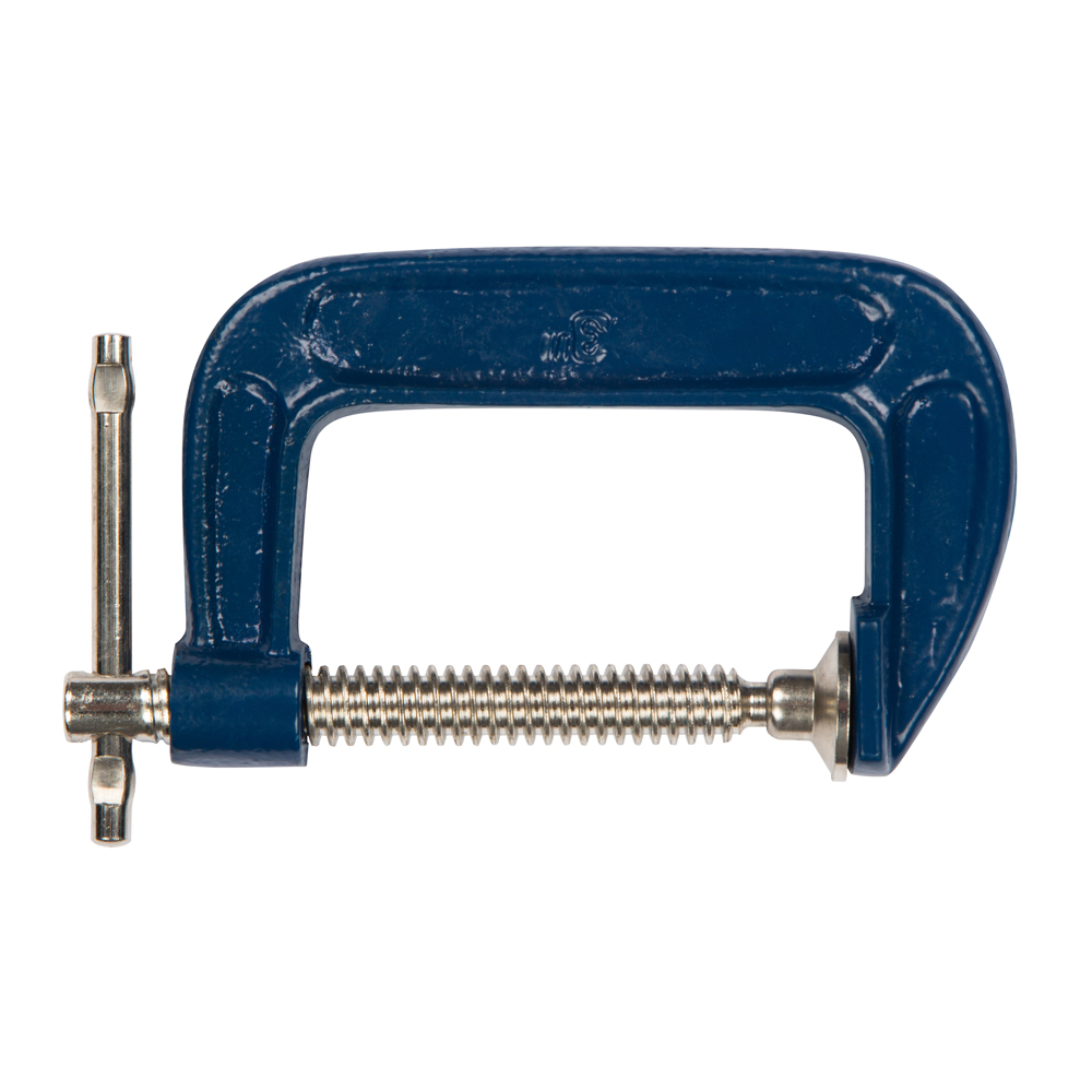 BlueSpot 75mm 3" G-Clamp Fine Thread Malleable Cast Iron Tommy Bar Swivel Screw - Image 2