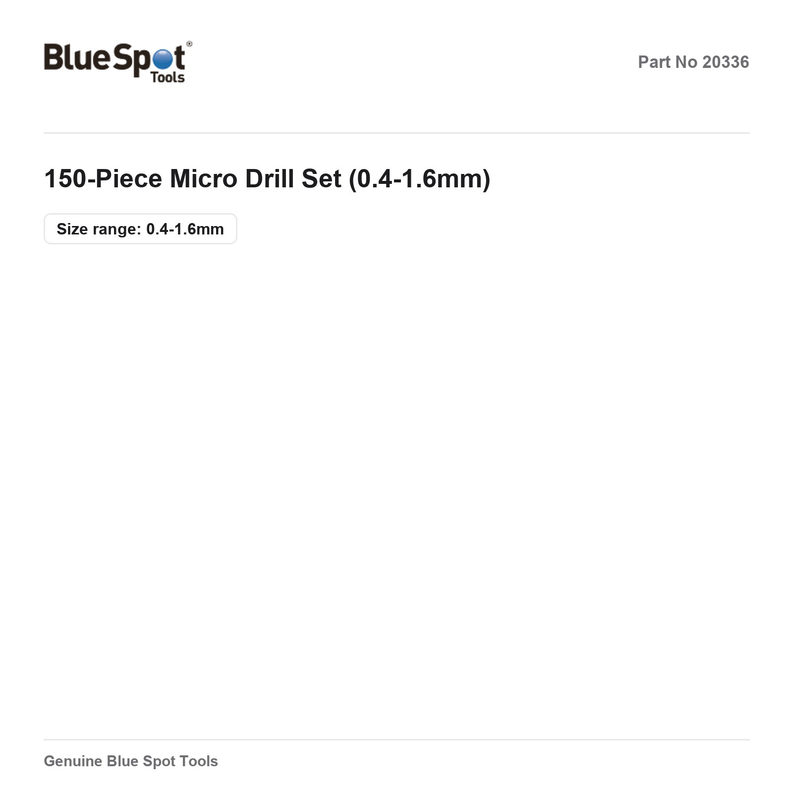 HSS Drill Bit Set BlueSpot 150pc Micro 0.4-3.2mm Metal Wood Plastic - Image 3