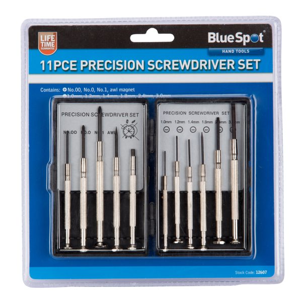 Precision Screwdriver Set BlueSpot 11pc Magnetic Case