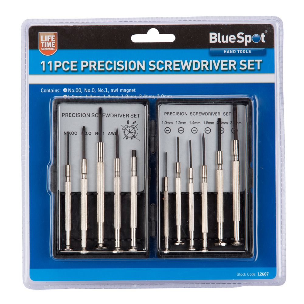 Precision Screwdriver Set BlueSpot 11pc Magnetic Case