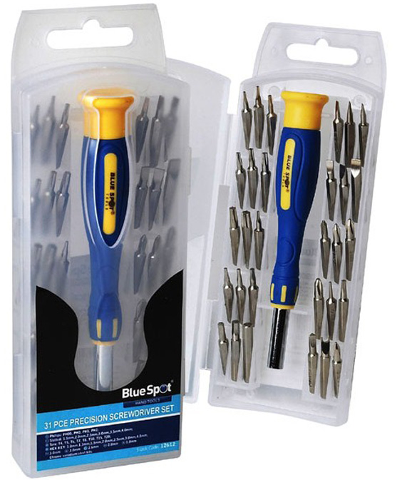 BlueSpot 31pc Precision Screwdriver Set Chrome Vanadium Case