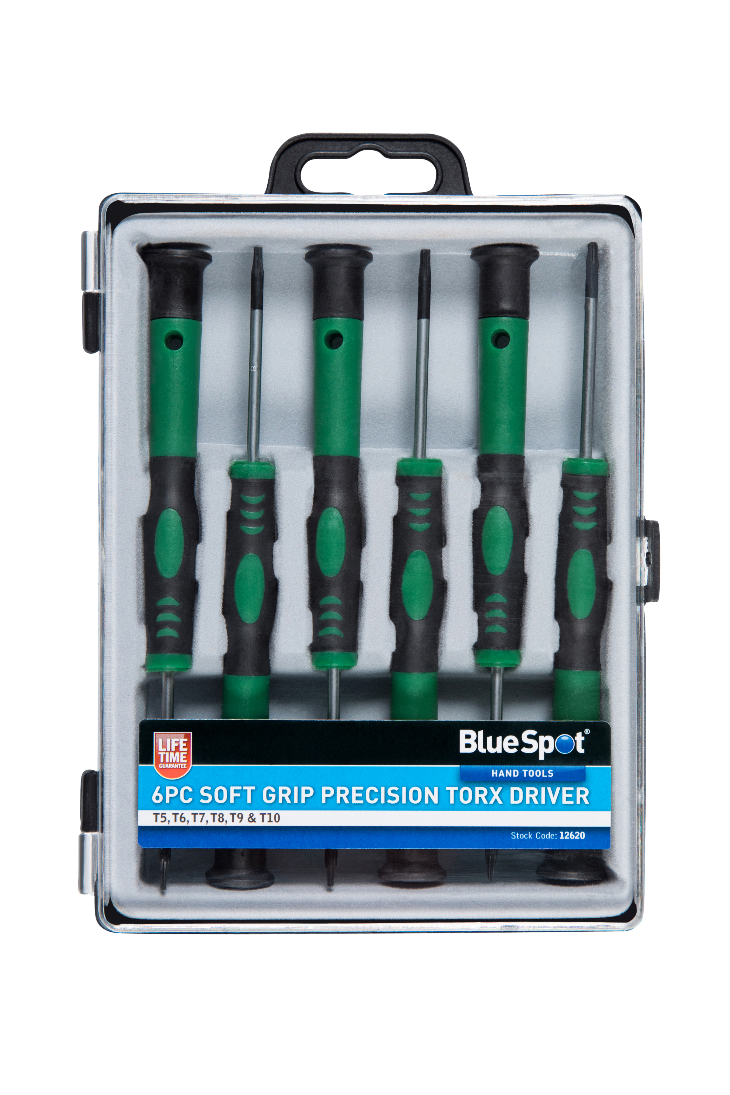 BlueSpot 6pc Precision Torx Screwdriver Set Chrome Vanadium Magnetic Tips Case