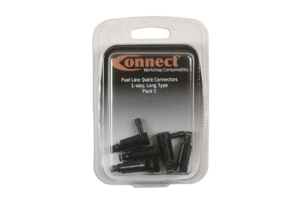 Connect Fuel Line 1 Way Long Connector Hose Repair 5 Pack