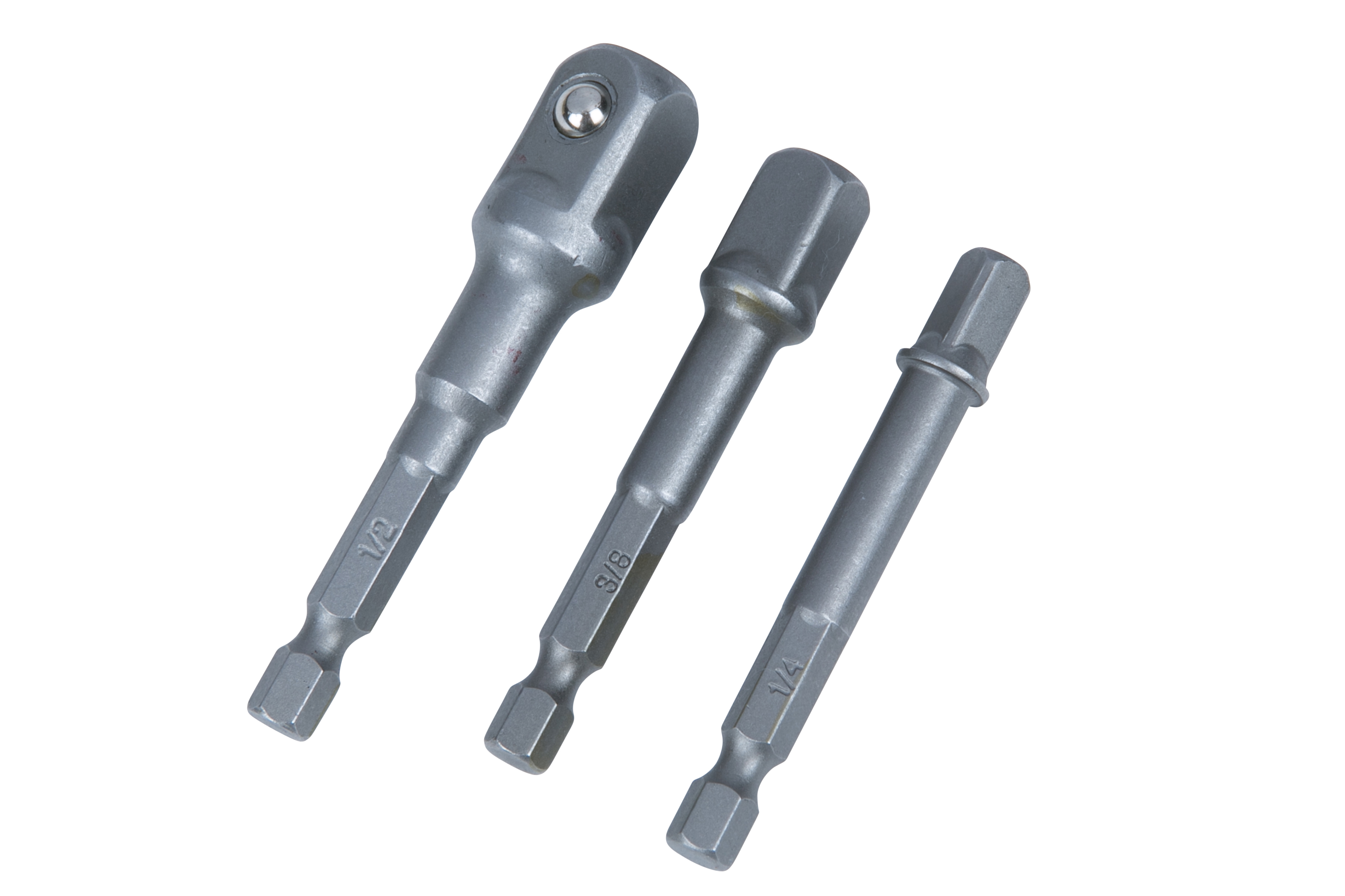 BlueSpot 3pc Socket Adaptor Set 1/4in 3/8in 1/2in Drill Chrome Vanadium - Image 2