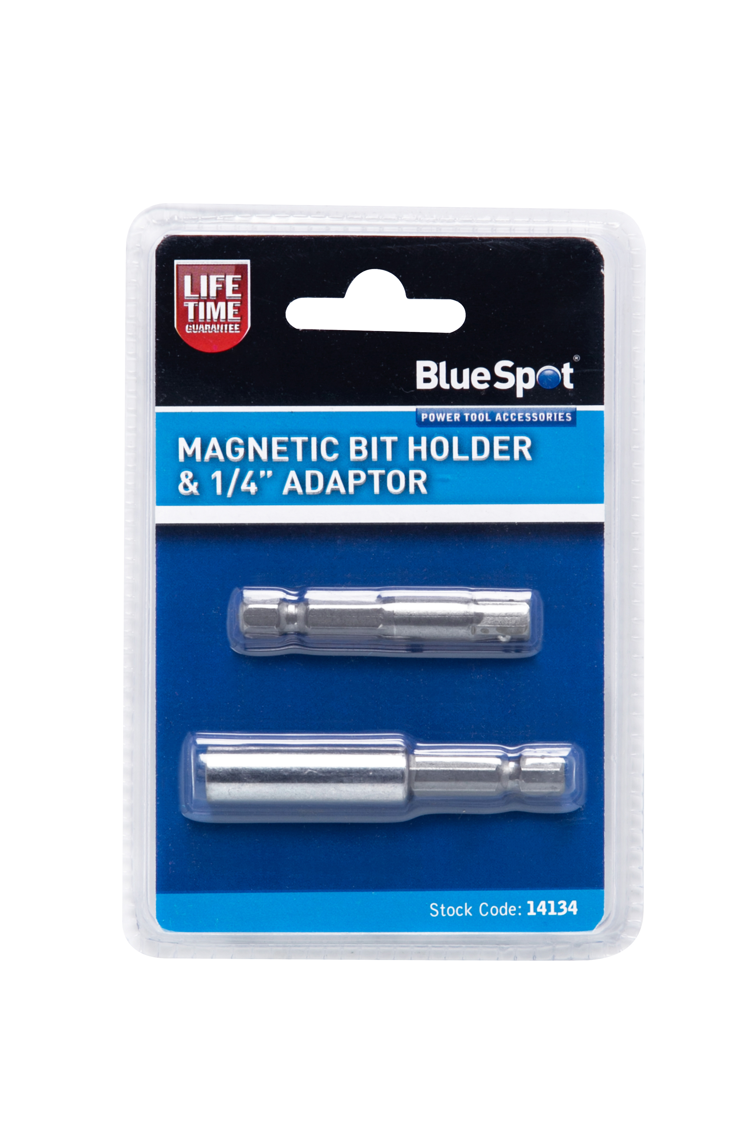 Bluespot 60mm Magnetic Bit Holder & 50mm 1/4″ Hex Socket Adaptor Steel