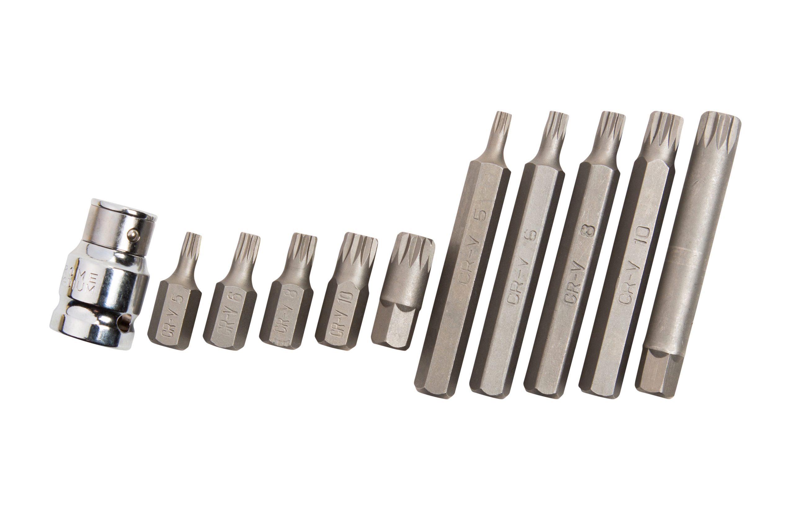 Spline Bit Set 1/2" Bluespot 11pc M5-M12 CrV 30/75mm Hand/Power Case - Image 2