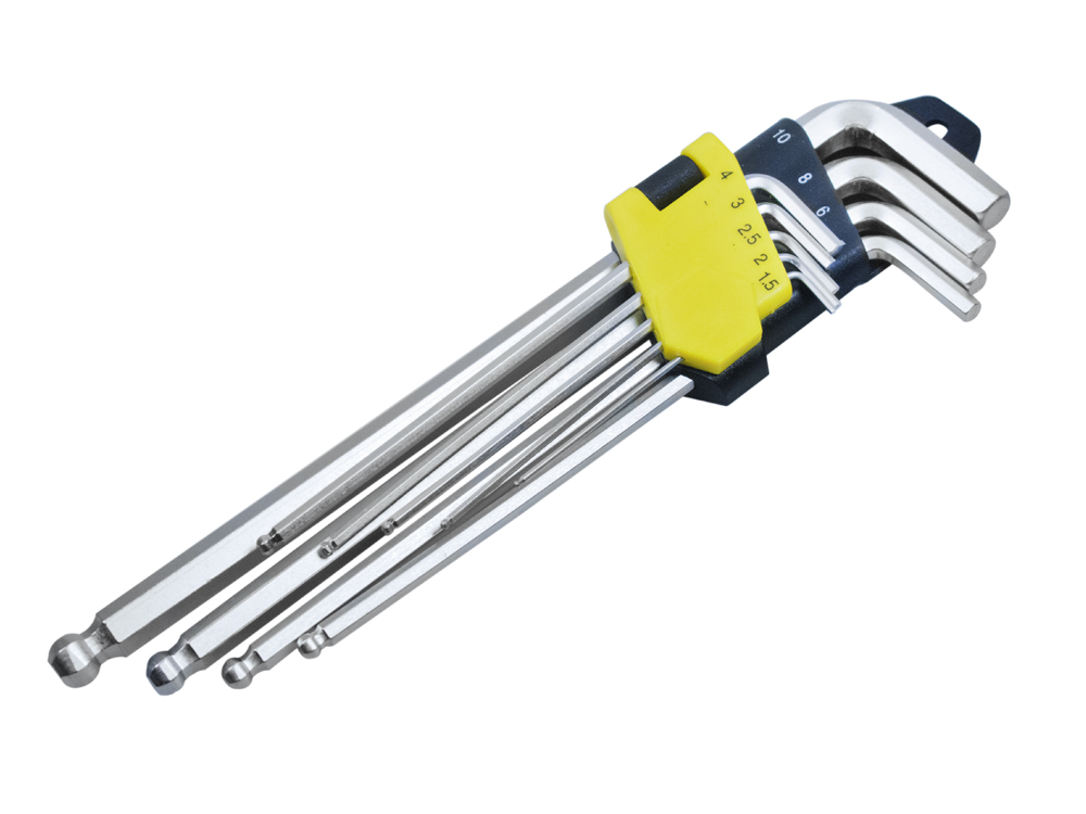 BlueSpot 9pc Extra-Long Ball End Hex Key Set (1.5-10mm) - Image 2