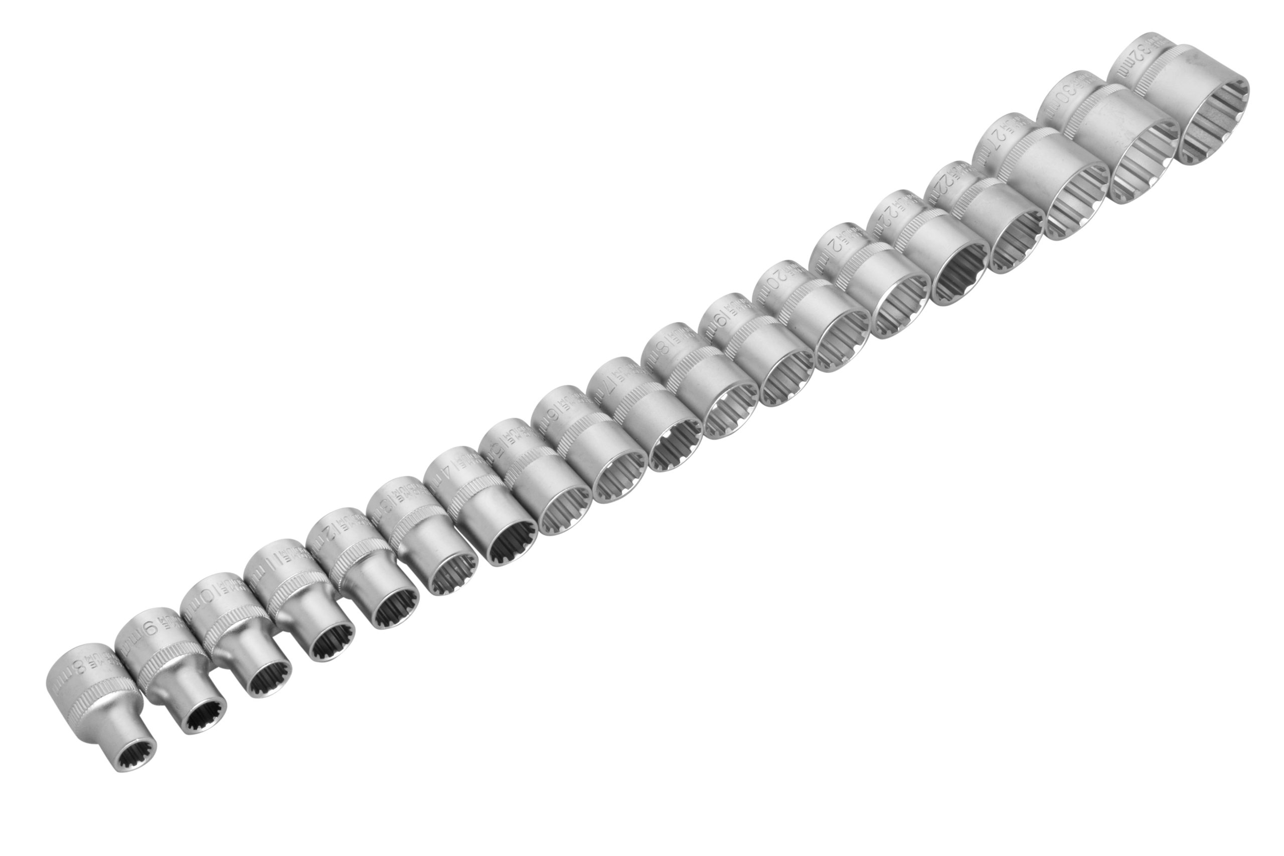 BlueSpot 19pc 1/2" Drive Multi Fit Socket Set (8-32mm) - Image 2