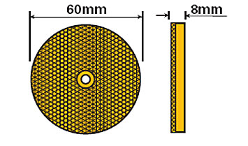 Radex Round Amber Reflector Trailer Caravan Universal Safety Marker - Image 3