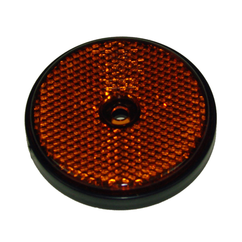 Radex Round Amber Reflector Trailer Caravan Universal Safety Marker - Image 2