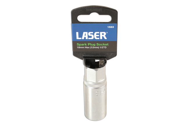 Spark Plug Socket 18mm 1/2"d Laser Tools 1583 Chrome Vanadium - Image 4