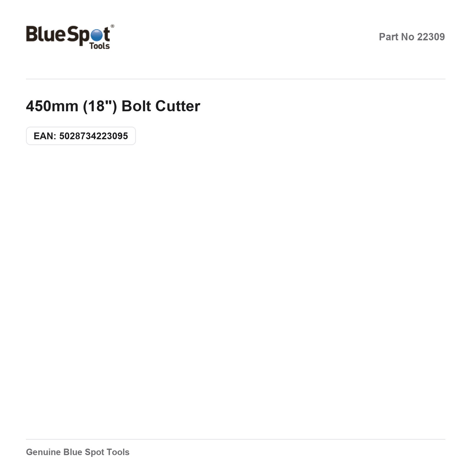 Blue Spot Tools Bolt Cutter 450mm 18in - Image 2