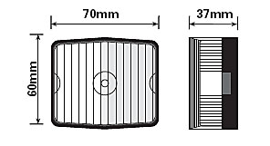 Maypole Jokon PL115 Clear Front Bulb Marker Lamp 12/24V Trailer Truck Lorry - Image 2