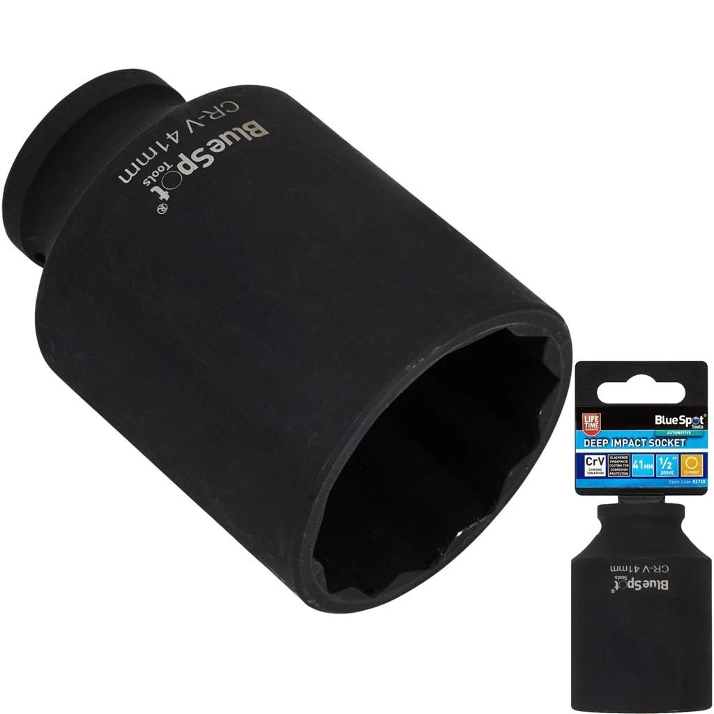 BlueSpot 1/2″ Drive Deep Impact 12 Point Socket 41mm