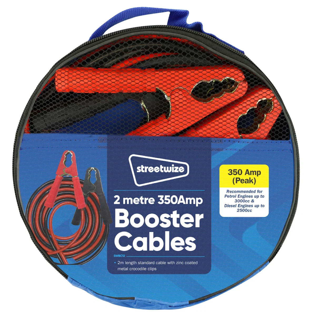 Streetwize Booster Cables 2m 250A for 3L Petrol Engines - Image 3