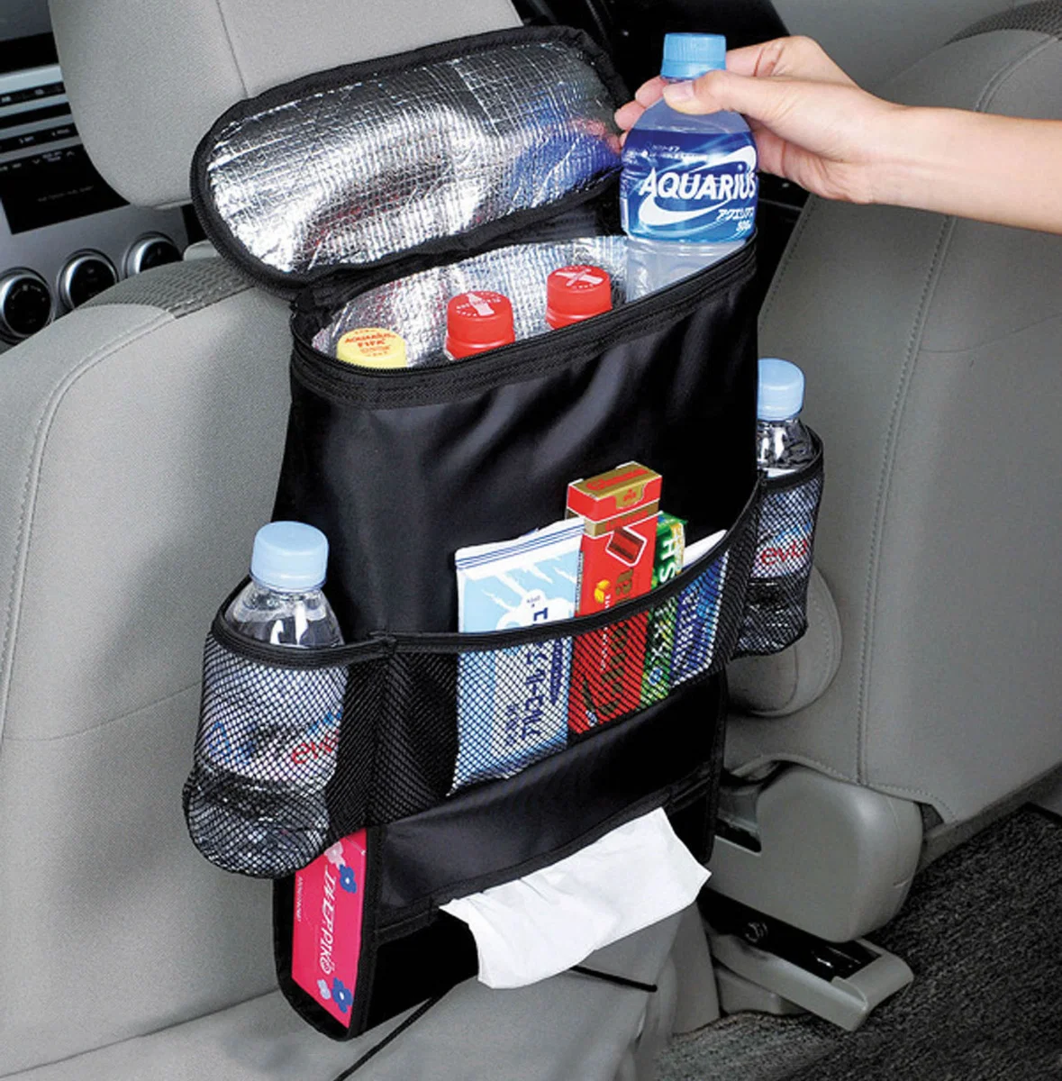 Streetwize Car Seat Organiser Cool Bag Travel Collapsible Tissue Dispenser - Image 3