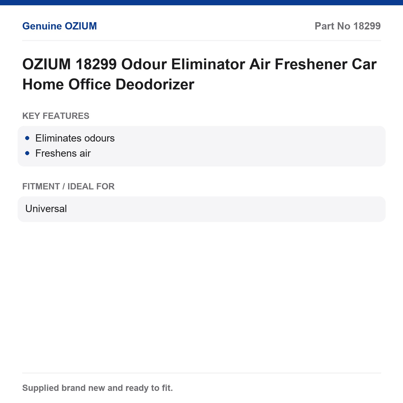 OZIUM 18299 Odour Eliminator Air Freshener Car Home Office - Image 2
