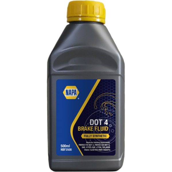 NAPA NBF3500 DOT4 Brake Fluid 500ml – High Performance Hydraulic System