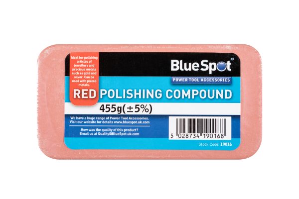 BlueSpot Red Polishing Compound 500g Jewellery Gold Silver Plated Metals