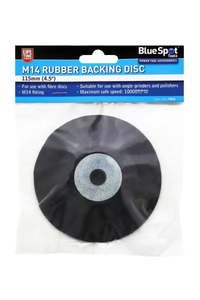 BlueSpot 115mm M14 Rubber Sanding & Polishing Backing Disc