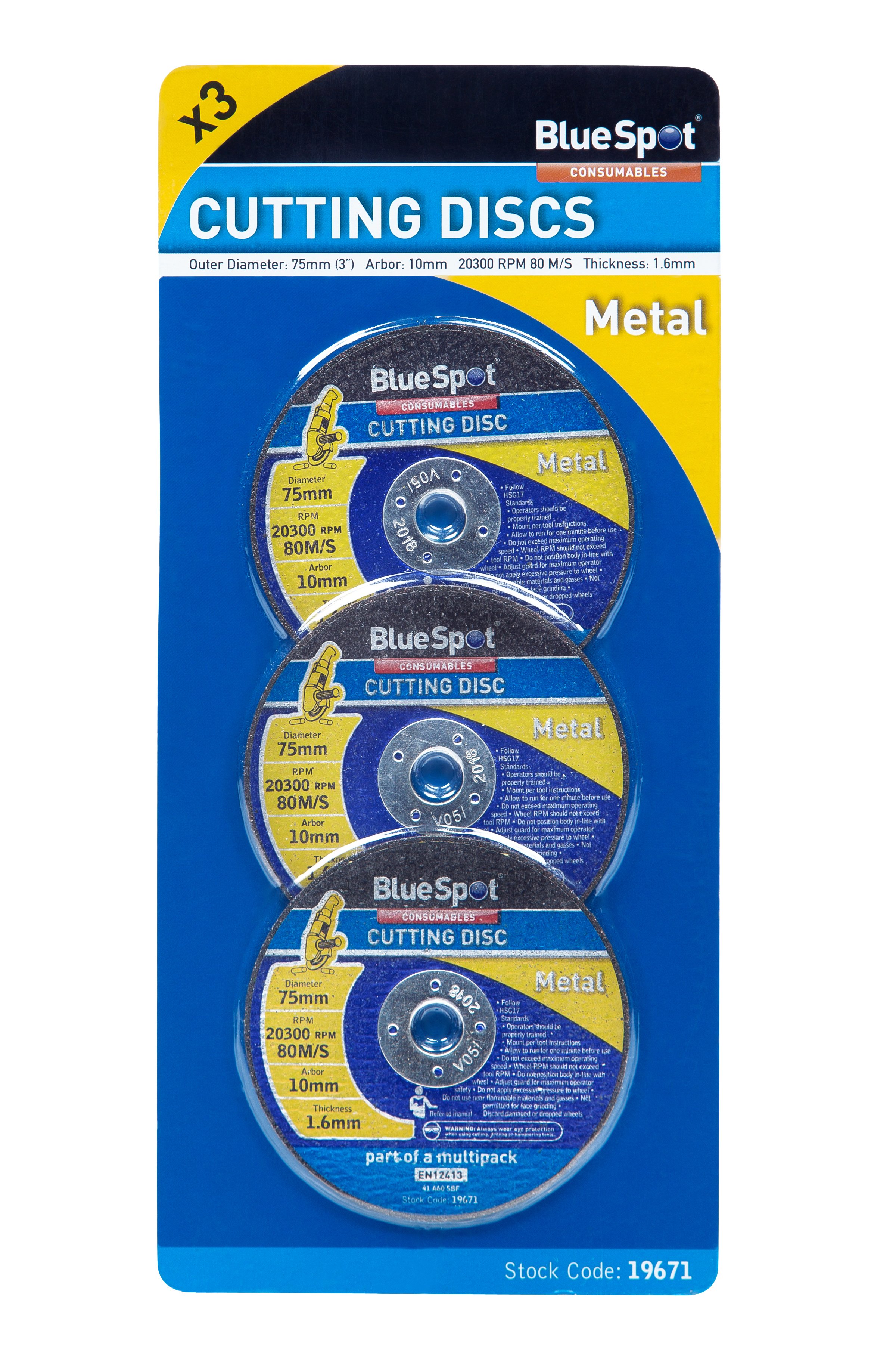 BlueSpot 19671 Cutting Disc Abrasive Cut-Off Wheel