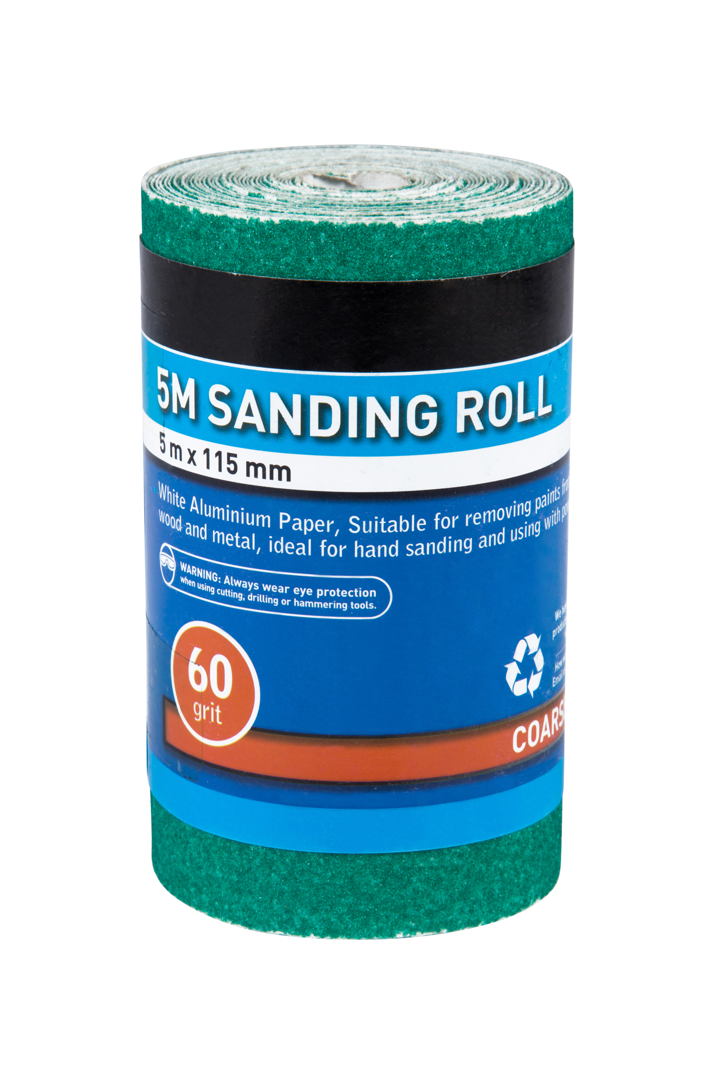 Bluespot 60 Grit Sanding Roll Anti-Clog Resin Bonded Alum Oxide Metal Wood
