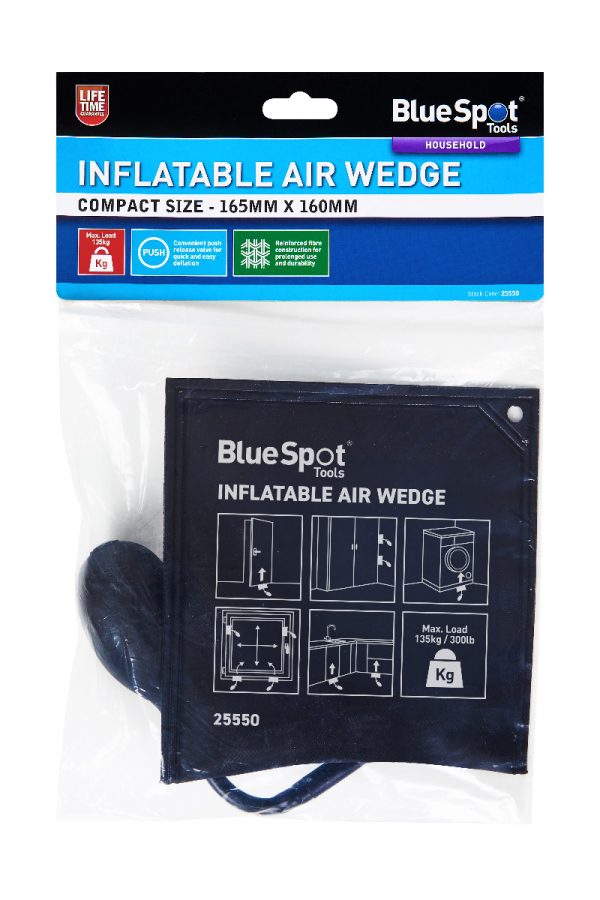 BlueSpot 160x160mm Inflatable Air Wedge 135KG Door Window Furniture Tool