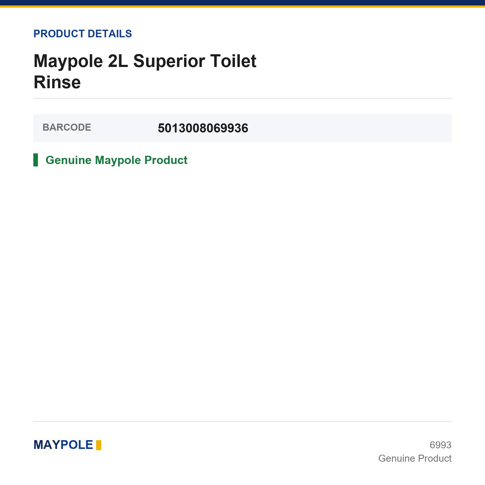 Caravan Motorhome Camping Toilet Rinse Superior Chemical Maypole 2L - Image 3