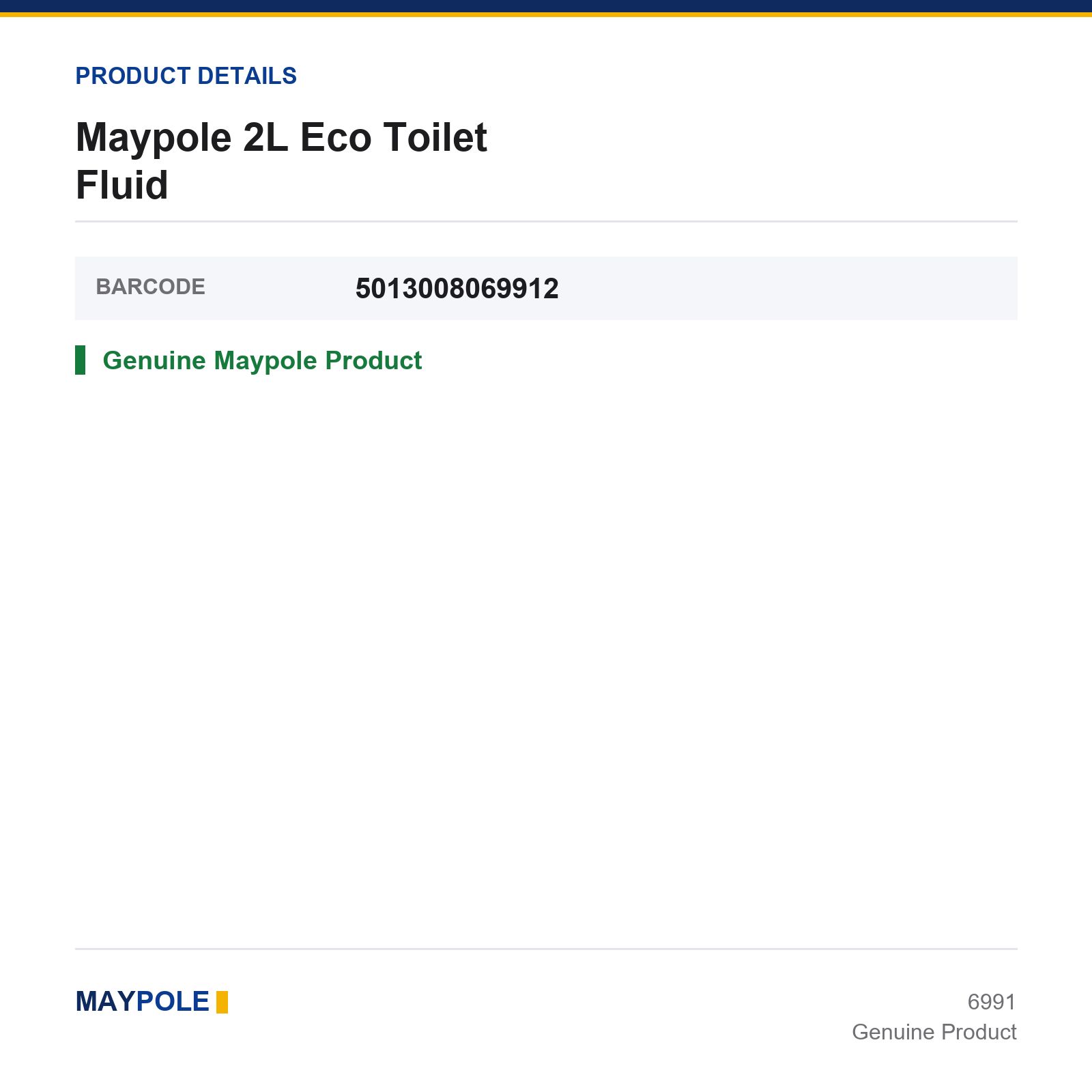 Caravan Motorhome Toilet Fluid Maypole 2L Eco Camping Chemical Formaldehyde Free - Image 3