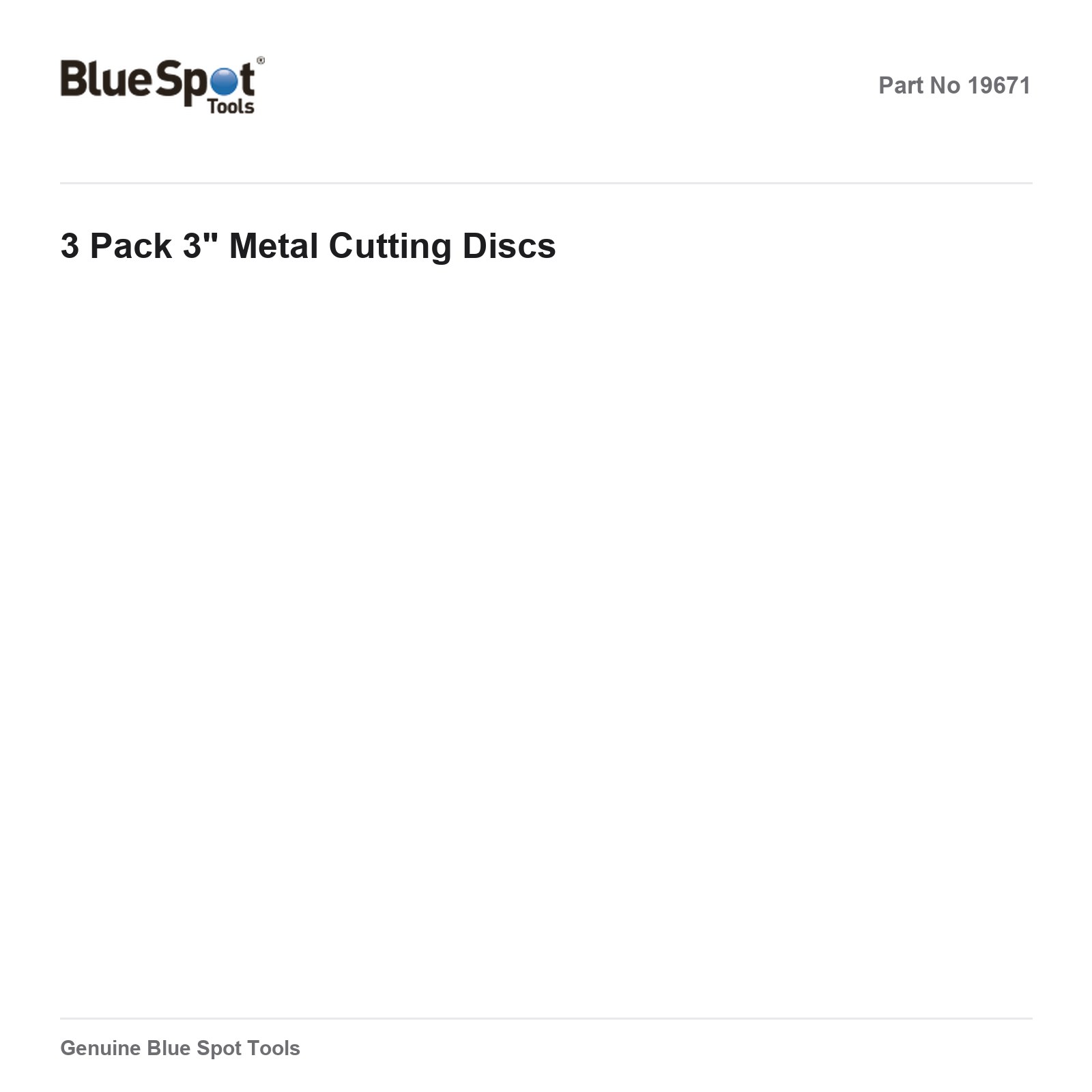 BlueSpot 19671 Cutting Disc Abrasive Cut-Off Wheel - Image 2