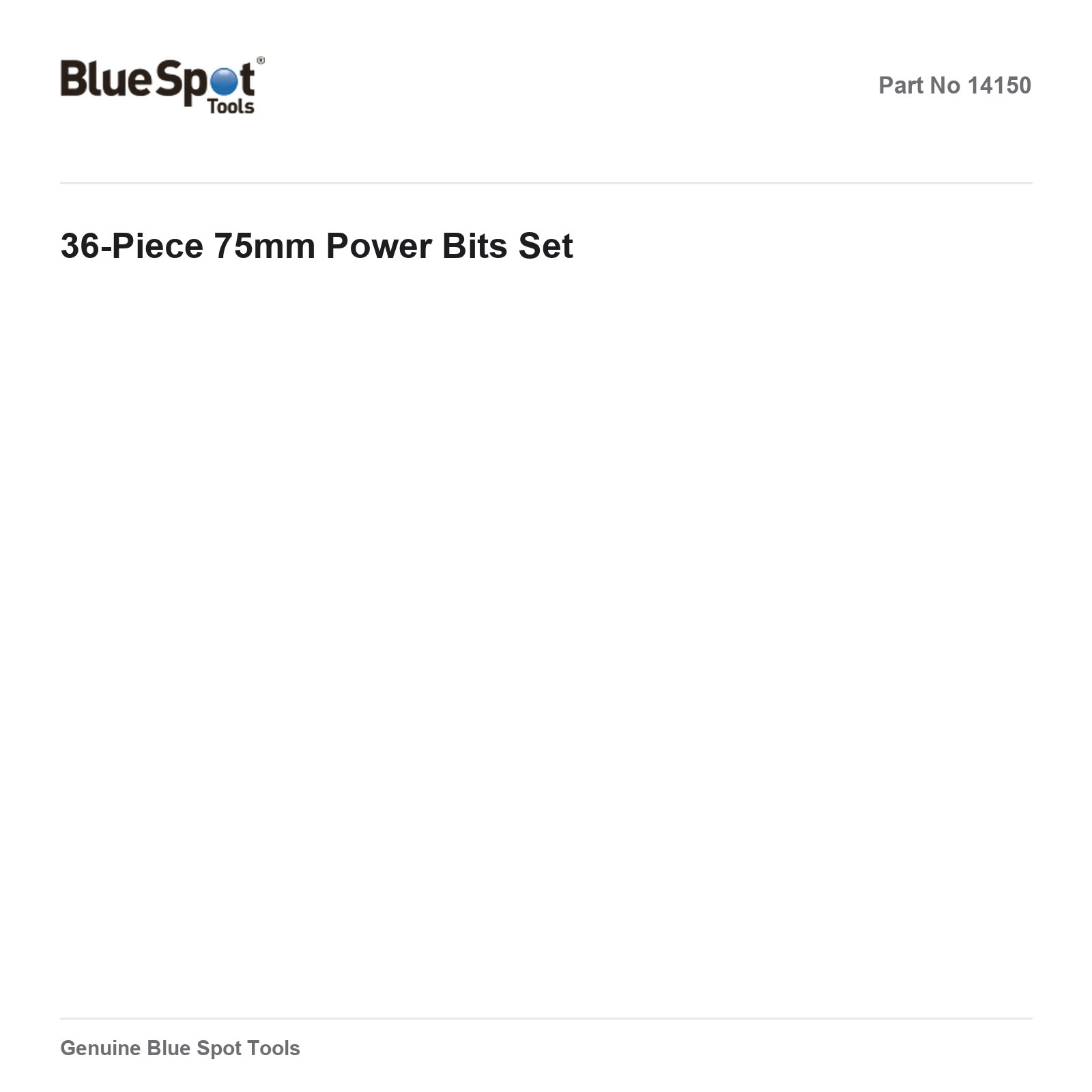 BlueSpot 36pc 75mm Power Bits Set Screwdriver Drill Driver - Image 3