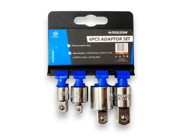 Socket Adaptor Reducer Set 4PC Toolzone SS166